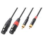 Przewód 2x XLR (f) - 2x RCA (m) 3m