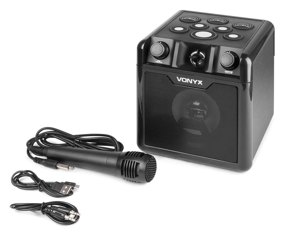 Głośnik bluetooth z perkusją karaoke SBS50B-DRUM 50W BT Vonyx czarny