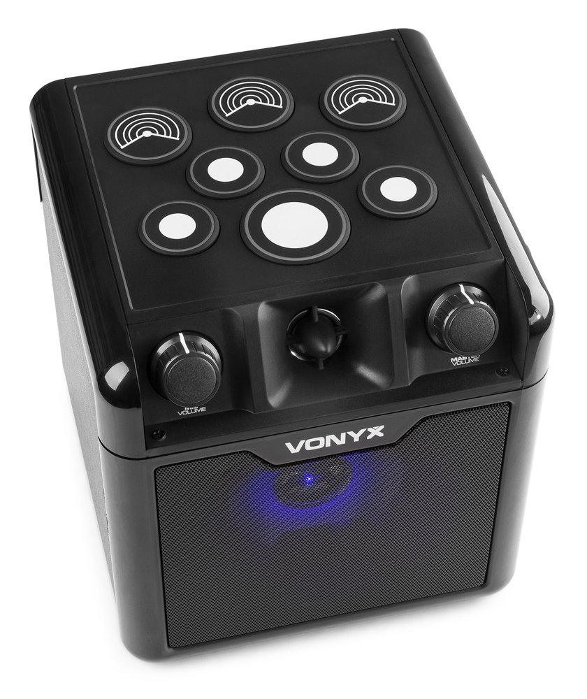 Głośnik bluetooth z perkusją karaoke SBS50B-DRUM 50W BT Vonyx czarny